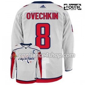 Adidas Maillot de Hockey Washington Capitals ALEX OVECHKIN 8 Blanc Authentic - Enfant
